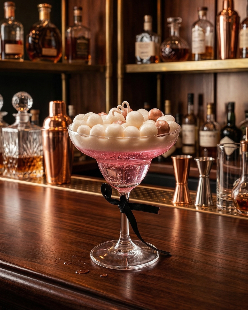 Fragnam Margarita Pearl Wine Candle with elegant pearl accents and a sleek glass container, perfect for ambiance.