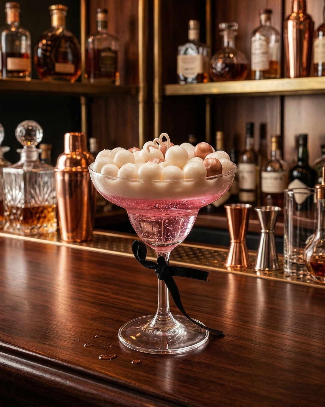 Fragnam Margarita Pearl Wine Candle with elegant pearl accents and a sleek glass container, perfect for ambiance.