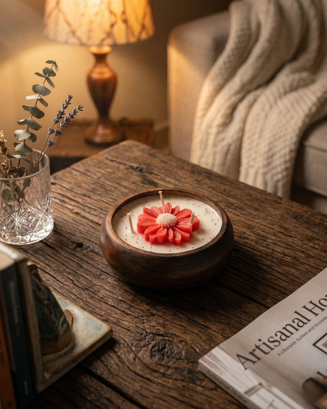 Fragnam Daisy Luxe Urli with intricate floral design and elegant shape, serving as a decorative or functional vessel.