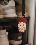 Crimson Petals Hanging Fragrance by Fragnam with vibrant red flower design for home decor and air freshening
