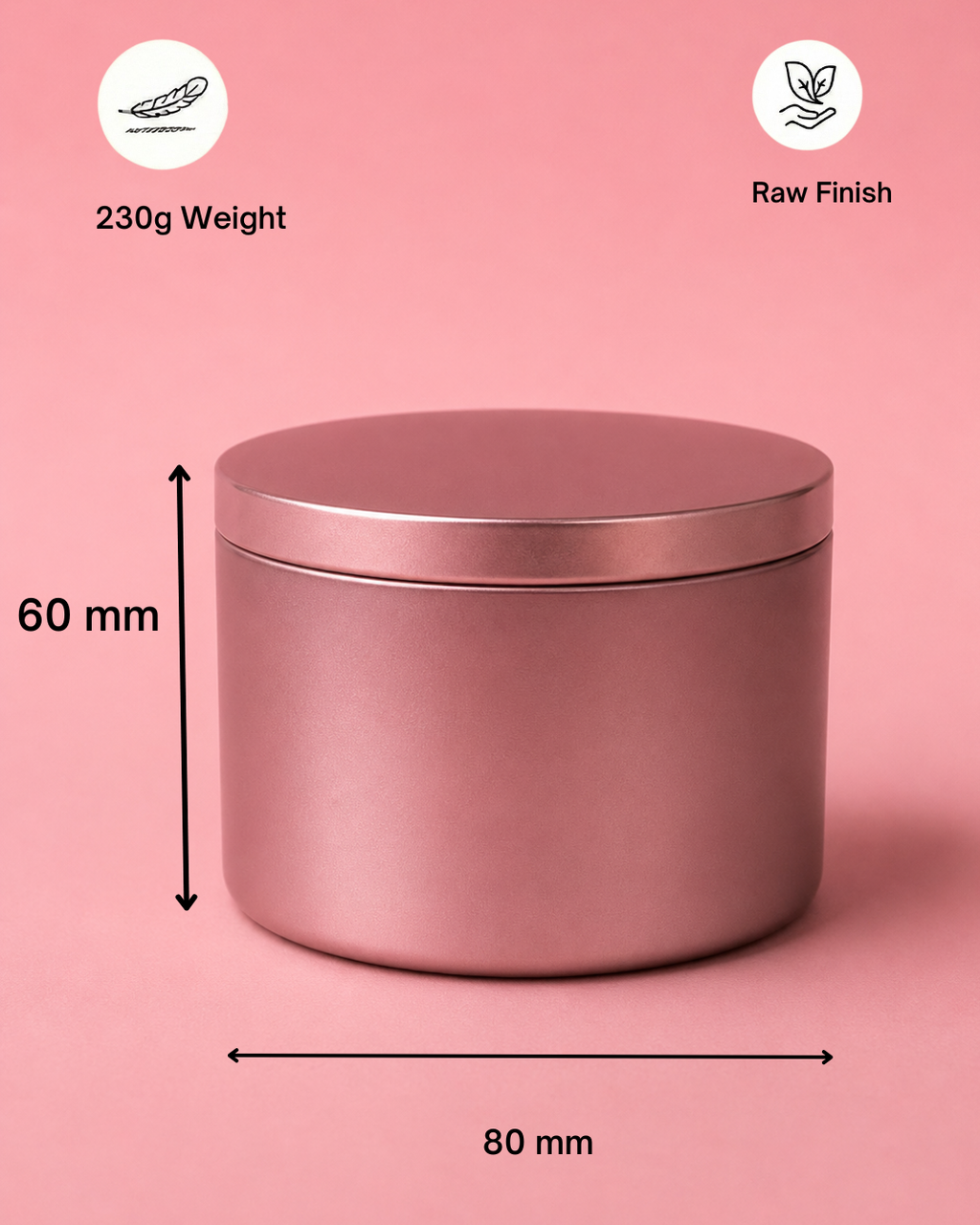 Fragnam Rose Gold Candle with a sleek, metallic finish and a wick ready to light, ideal for home decor and ambiance.