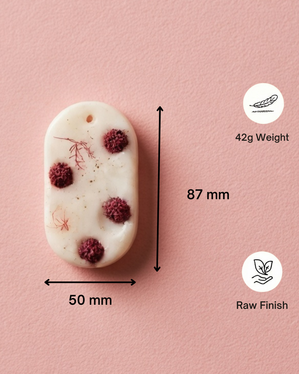 Fragnam Berry Charm Wax Hanging with decorative berry accents and a string for hanging, designed for home fragrance and decor.