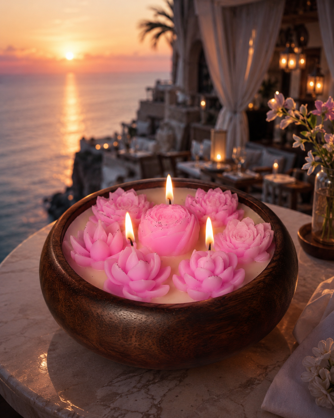 Flower Bloom Urli Candle - Fragnam - Fragnam