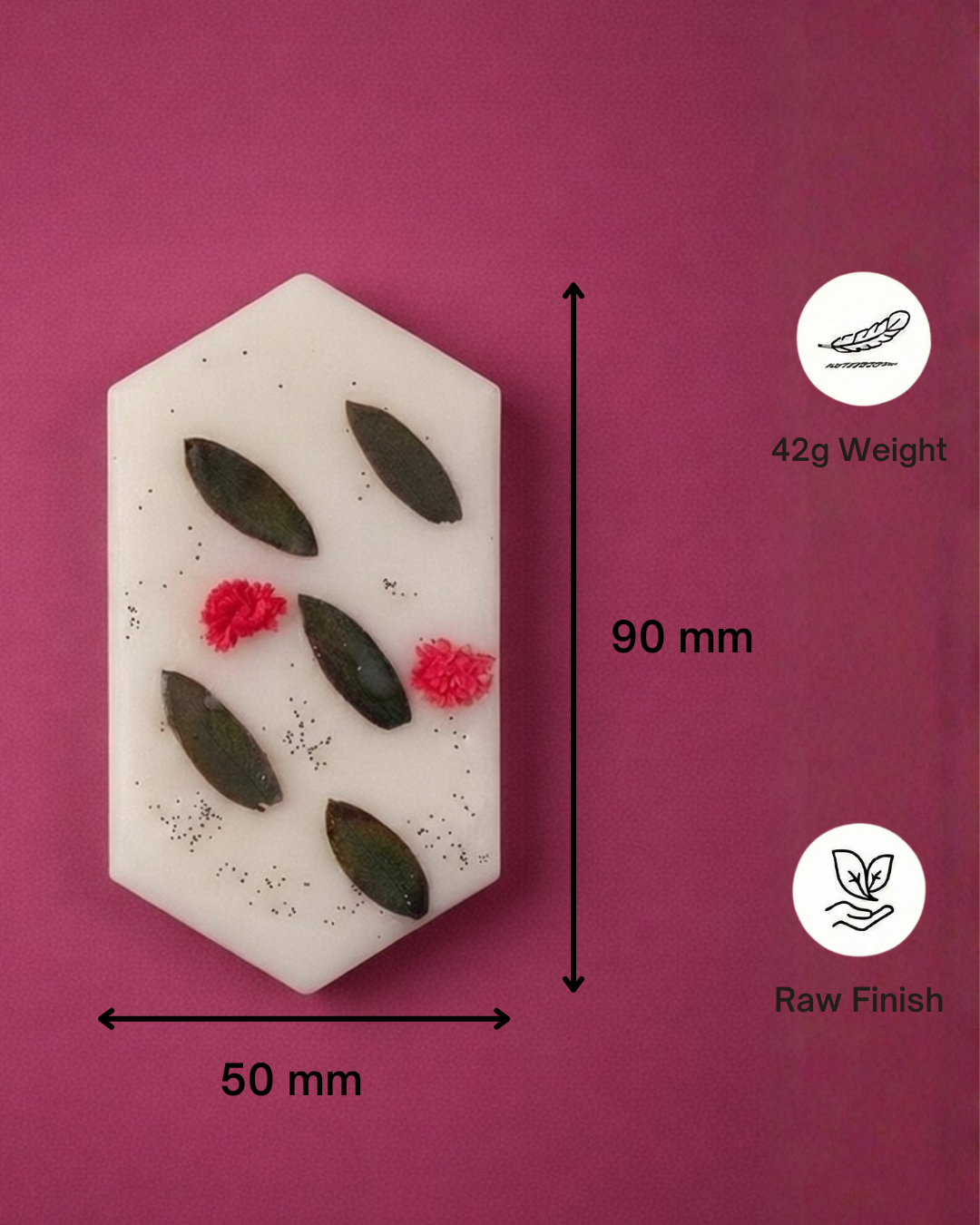 Fragnam floral botanical wax hanging decoration with colorful flower and leaf patterns on a natural background.