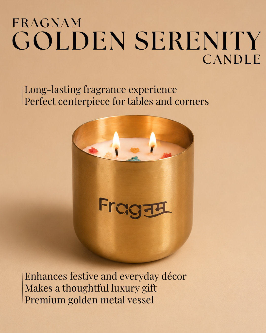 Fragnam Golden Serenity Candle