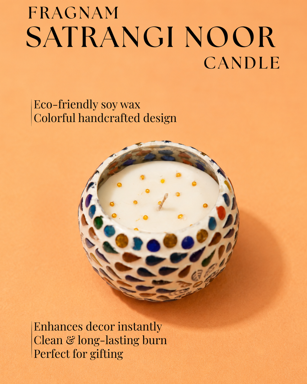 Fragnam Satrangi Noor Candle