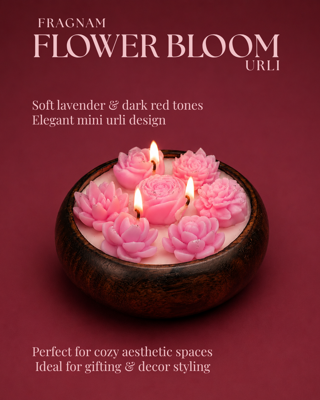 Flower Bloom Urli Candle - Fragnam - Fragnam