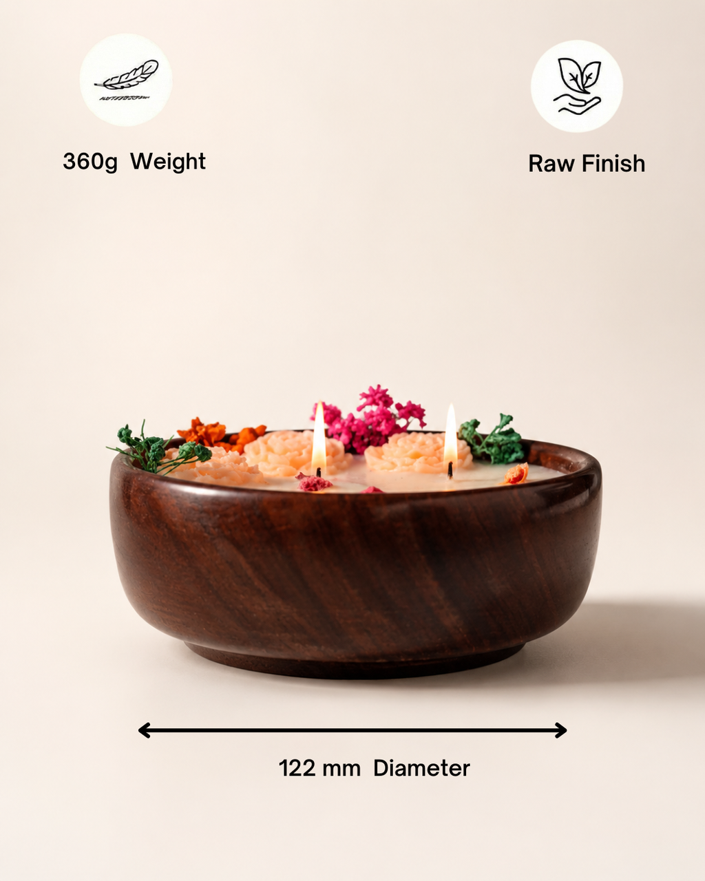 Fragnam Floral Rosewood Candle