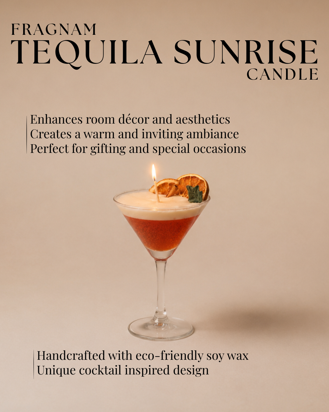 Fragnam Tequila Sunrise Candle