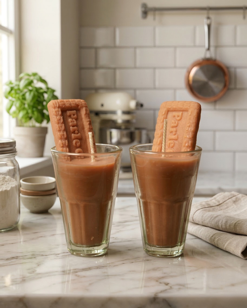 Fragnam Chai Biscuit Candle featuring a cozy design with chai and biscuit motifs on a decorative candle.