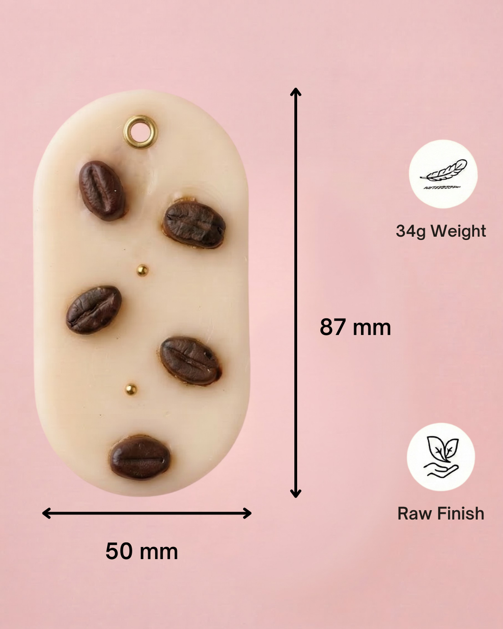 Fragnam Coffee Soy Wax Hangings featuring coffee bean and soy wax design, ideal for decorative home or office ambiance.