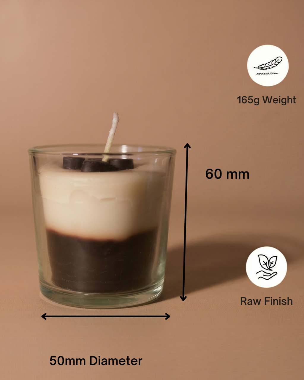 Fragnam Coffee Bean Brew Candle with realistic coffee bean and candle flame, aromatic coffee scent, decorative home fragrance.