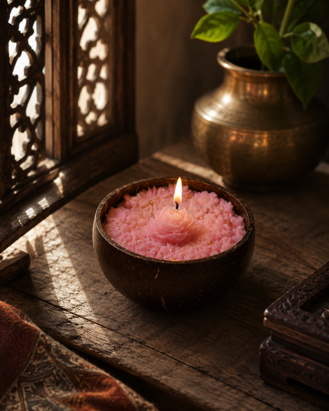 Fragnam Coco Calm Candle with a sleek jar, featuring a calming scent and modern design, ideal for relaxing ambiance.