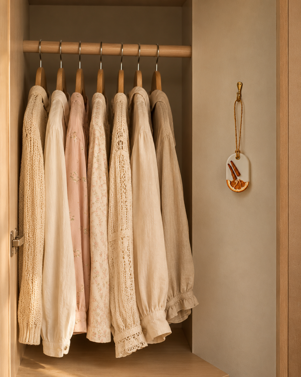 Fragnam Lemon Bark Hanging air freshener with lemon and bark design, ideal for freshening up cars or small spaces.