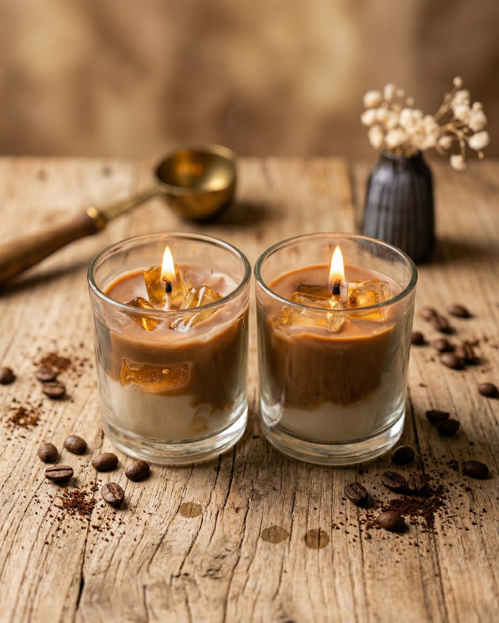 Fragnam Coffee Latte Glow Candle with a cozy, warm design and soft glow, perfect for creating a relaxing atmosphere.