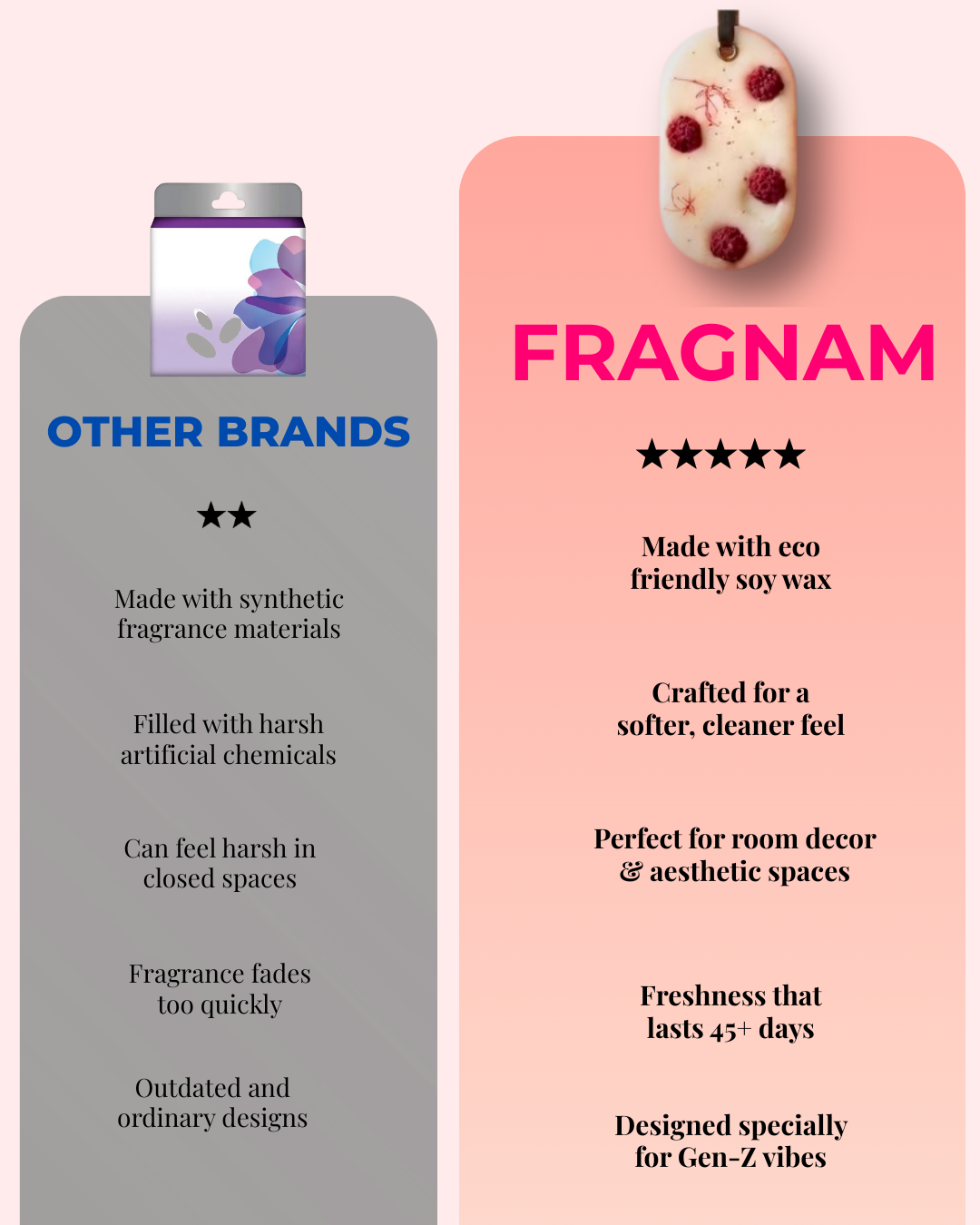 Fragnam Berry Charm hanging with colorful berry design, decorative wax charm for home or gift decor.