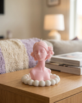 Fragnam Blooming Lady Sculpt Candle featuring a detailed floral design and elegant sculpture in a soft, artistic style.