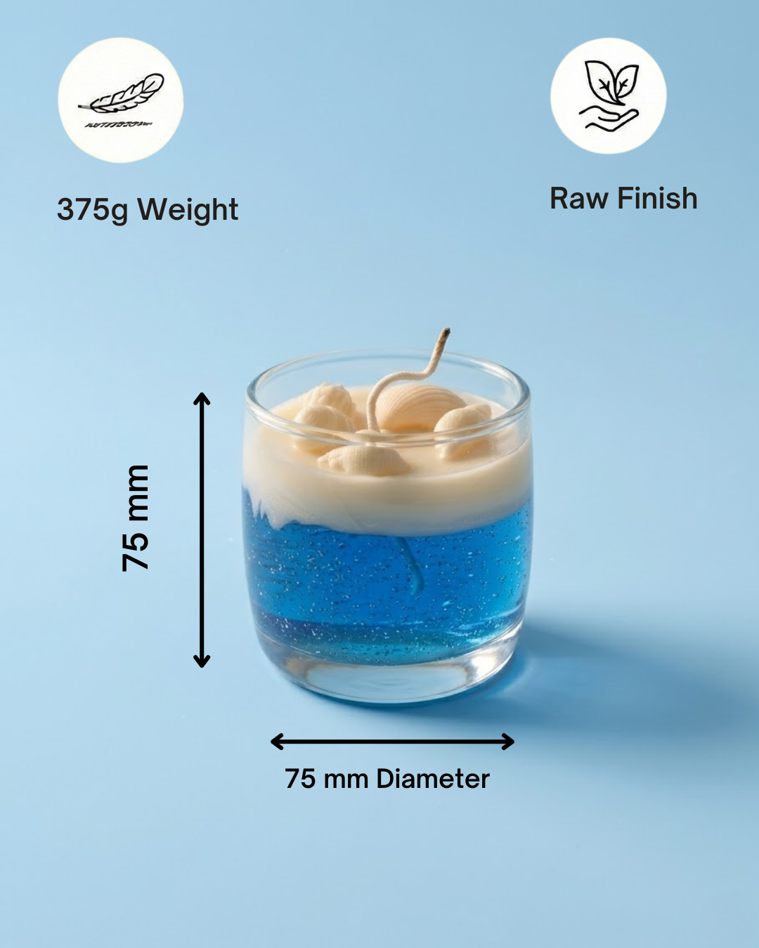 Ocean Glass Glow Candle - Fragnam - Fragnam